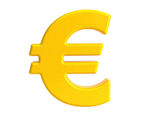 A golden, 3D rendered European currency symbol against a black background