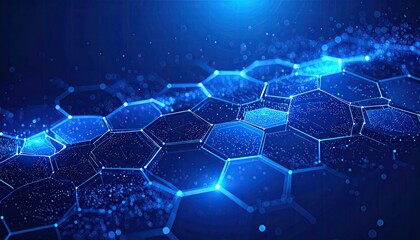 Obraz premium Abstract Hexagonal Network Technology.