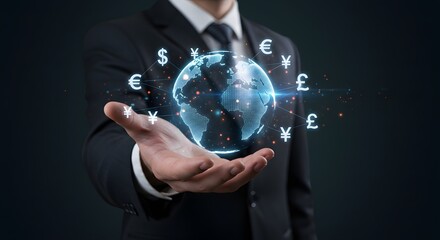 Global Finance and Currency Exchange Concept
