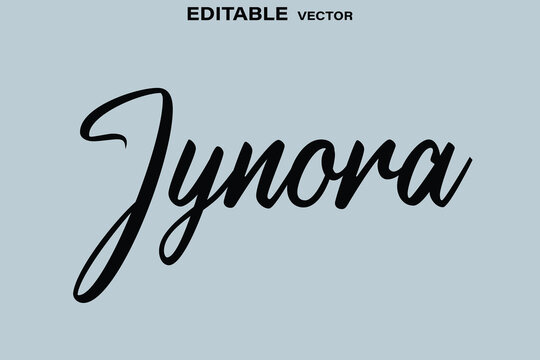 Elegant jynora script font logo design on a light grey background - Powered by Adobe