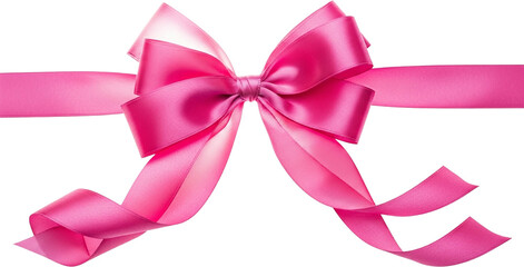 Beautiful Vibrant Pink Satin Ribbon Bow, Perfect for Festive Gift Decorations