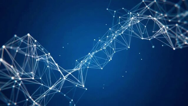 Abstract blue background with glowing constellation stars, perfect for a night sky or technology inspired vector design