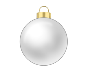 銀色のクリスマスボールオーナメント