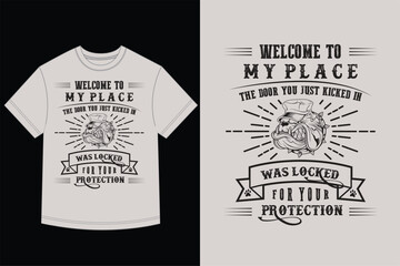 Aggressive Bulldog Mascot with Military Cap - Vintage T-Shirt Design