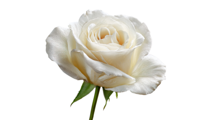 Close-up of a single, pristine white rose (2)