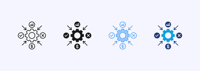 Impact Icon Set Multiple Style Collection