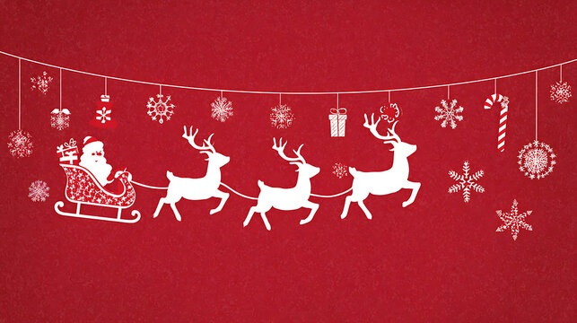 christmas background with reindeer