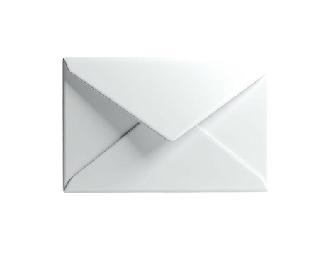 A pristine, white, sealed envelope floating against a stark black background - Powered by Adobe