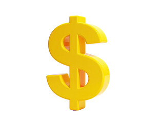 Obraz premium 3D-rendered gold dollar symbol against black. Glossy, luminous, and isolated