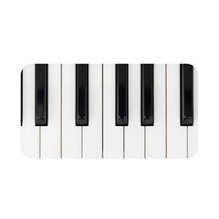Naklejka premium Isolated piano keyboard keys presenting a minimalist musical instrument concept