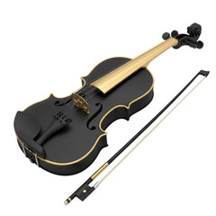 Elegant Isolated Violin Displaying Sophistication and Class, Ready for Artistic Application