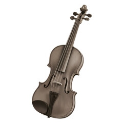 Fototapeta premium Elegance in monochrome finely detailed violin on an ethereal transparent canvas showcasing