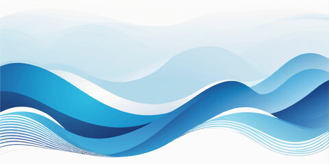 Abstract blue wave design illustration vector water sea ocean pattern curve light motion wallpaper background