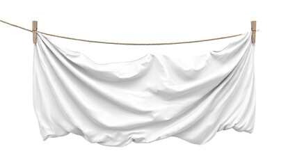 White cloth draped over a clothesline (1)