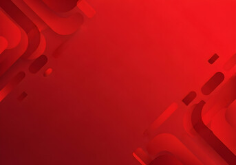 A vibrant red abstract background with dynamic rounded shapes in the corners, creating a modern and energetic design.