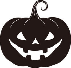 Halloween pumpkin silhouette illustration