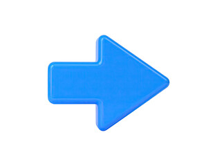 A vibrant, three-dimensional, blue arrow pointing directly to the right on black