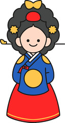 a queen in a traditional Korean dress