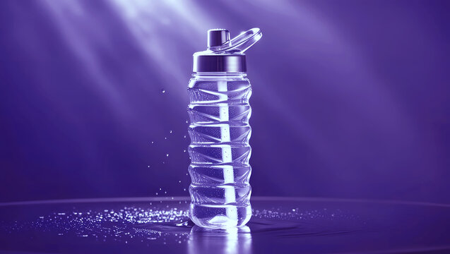A bottle of drinking water for sports or student 