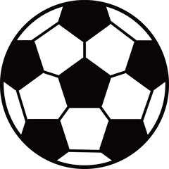 サッカーボールのアイコン　モノトーン
