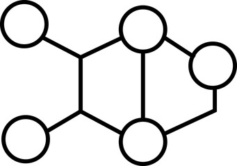 Molecular Structure Icon , Chemical Bonds, Atoms, Molecules, Science, Chemistry, Biology, Research, Physics, and Education Symbols in Modern Advanced Materials Vector Style, template designs