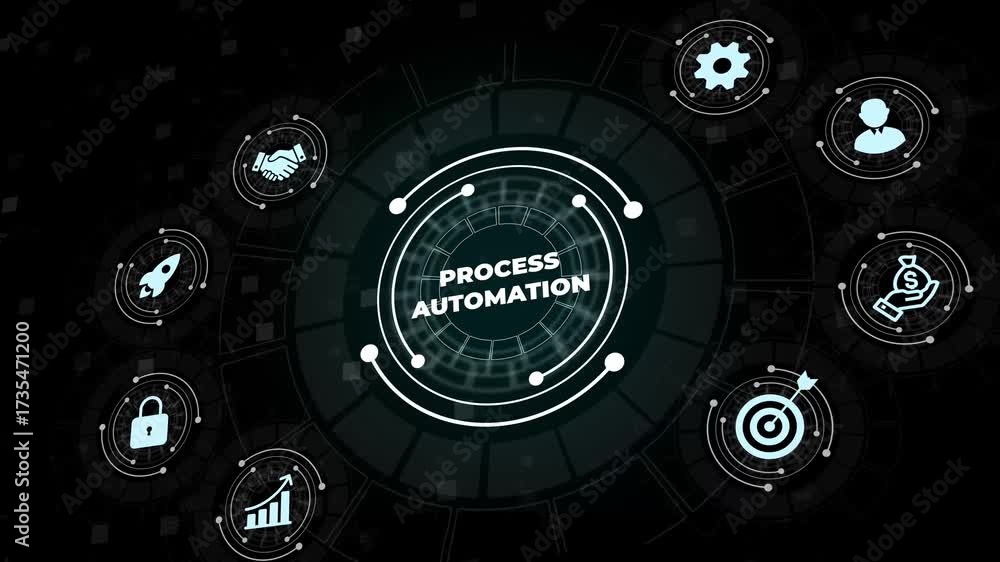 Wall mural process automation to increase productivity. industrial management in efficiency and efficient proce