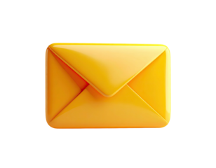 Glossy, golden-yellow envelope with a sharp, defined fold against a black backdrop