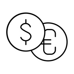 money exchange line icon
