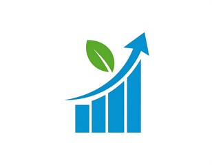 Sustainable Growth Chart Logo Design.