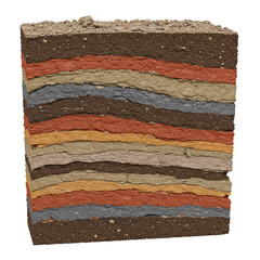 Detailed Soil Profile: Layered Horizons Illustrating Soil Formation in 8k Resolution.