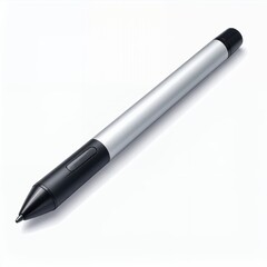 Isolated stylus pen showcasing technological precision on a clean white background