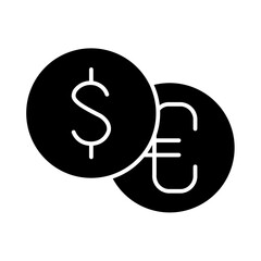 money exchange glyph icon