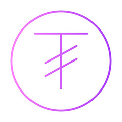 Tugrik gradient icon