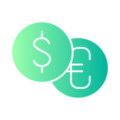 money exchange gradient icon