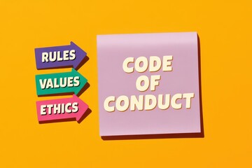 Conceptual graphic highlighting the foundational pillars of professional integrity, combining rules, values, and ethics into a comprehensive set of guidelines