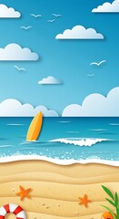 Paper Seascape Serenity