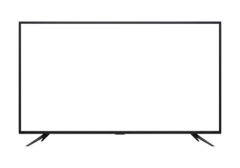 Empty Television Screen Perfect For Advertisement Or Design Isolated on Transparent PNG Background.