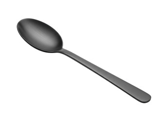 Isolated silver spoon on a clean background for food service or kitchen applications