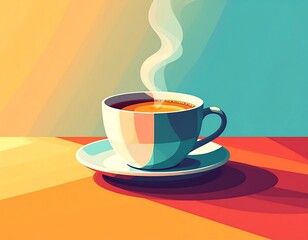 Morning Coffee Break, Relaxing Moment, Peaceful Beverage, Warm Drink, Simple Morning Routine.