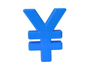 Obraz premium Bright blue, three-dimensional currency symbol floats on a black backdrop