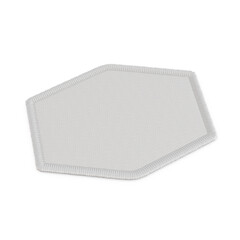 Modern white patch with subtle texture, perfect for adding a clean, minimalist touch to apparel, bags, and accessories for a contemporary look