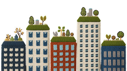 Knitted Embroidery Green Roof Buildings – Eco Sustainable Architecture