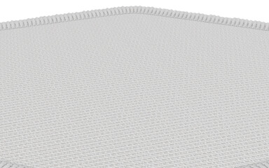 Elegant white textured fabric with delicate ruffled edge, perfect for sophisticated design projects and luxurious textile applications