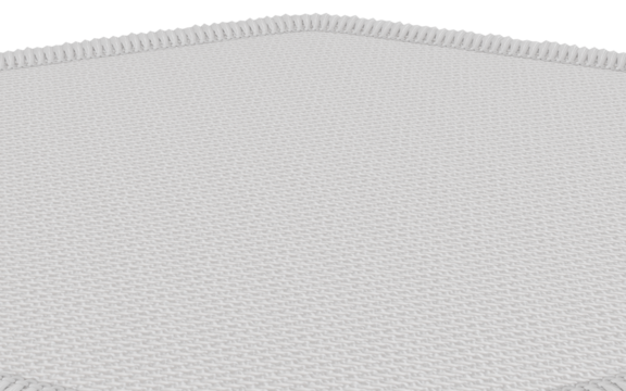 Elegant white textured fabric with delicate ruffled edge, perfect for sophisticated design projects and luxurious textile applications