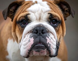 Close-up portrait of a Bulldog