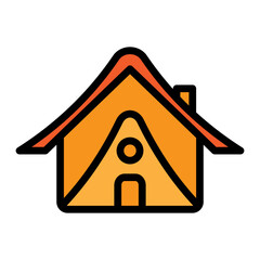 Emergency Shelter Vector Filled Icon Design