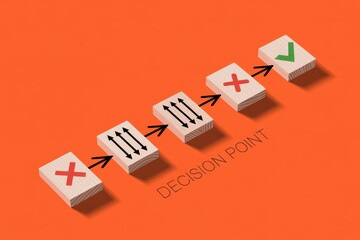 Strategic Process Flow Navigating Multiple Choices and Decision Points to Achieve the Optimal Solution and Approved Outcome in Business Workflow