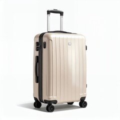 Elegant travel suitcase with extensible handle displayed on a clean white backdrop
