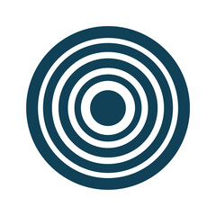 Concentric Circles Logo Design on White Background Keywords: circle, concentric, rings, target, abstract, graphic, design, symbol, logo, icon