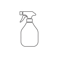 Spray bottle line icon design on clean background
